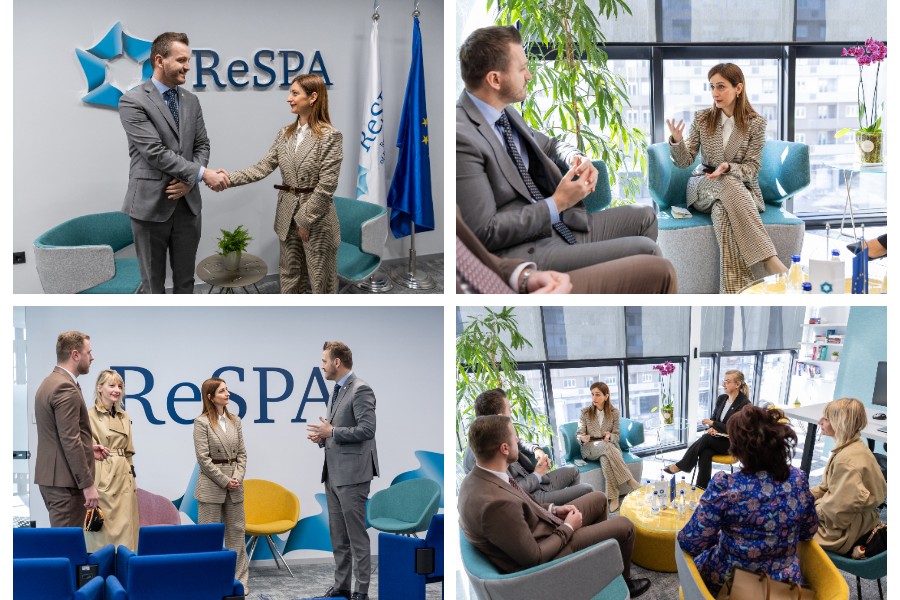 Minister Dukaj and a delegation from the Ministry of Public Administration visited ReSPA team in the new premises 