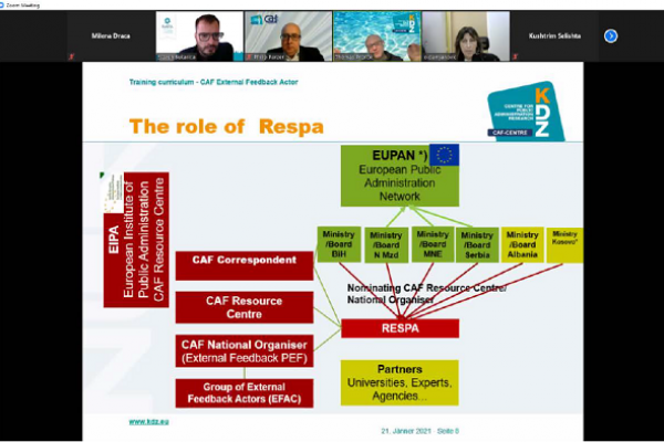 ReSPA and KDZ have organised the first Module of the External CAF Feedback Expert (EFAC) training