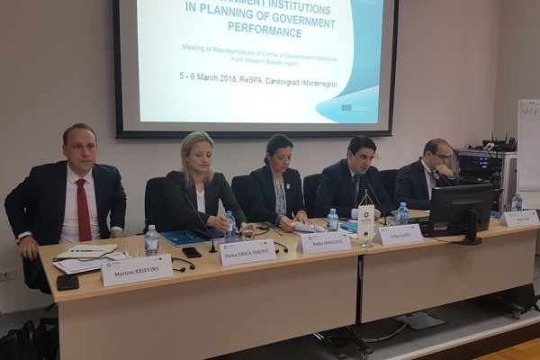 Role of Centre of Government Institutions in Planning of Government Performance- Meeting of Representatives of Centre of Government Institutions from Western Balkan region