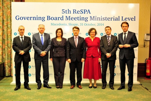 ReSPA organized the 5th Governing Board Ministerial Meeting on October 31 at the Holiday Inn in Skopje