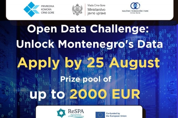 Apply for the hackathon “Open Data Challenge – Unlock Montenegro's Data”