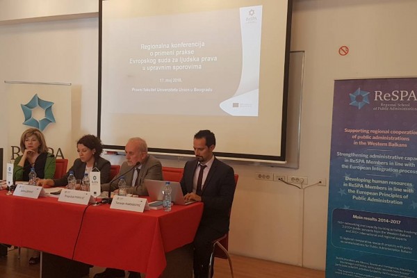 Regional Conference on the Case-Law of the European Court of Human Rights Applicable in Administrative Disputes 